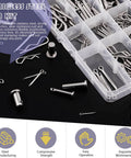 122 Piece 304 Stainless Steel Clevis Pin And Cotter Pin Fastener Kit With M3 M4 And M5 Sizes And Zinc Plated Clips In Storage Box