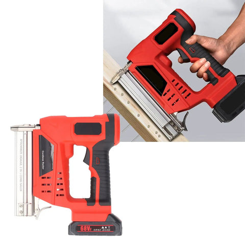 Heavy Duty Cordless Nailer Kit With Electric Staple Gun Running On A Solid 18 Volt Battery For Woodworking And Slick Diy Builds Featuring Dual Mode Switching That Knocks Out Nails Fast No Sweat At All