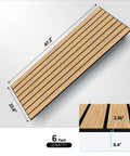Snag This Dope 6 Pack Set Of Teak Acoustic Wall Panels That Slash Echoes And Kill Room Noise Fast showing dimensions and surface detail.