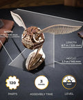 Levitating Golden Snitch 3D Puzzle Kit For Adults And Teens, Dope Harry Potter Wooden Model, DIY Puzzle Set, Immersive Wings Build With Levers, Perfect Gift For Potter Fans And Collectors, 120-piece wooden model