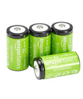 High Quality Rechargeable C Cell Batteries 5000 Mah Nimh Ready To Roll Low Self Discharge Four Pack with green labels