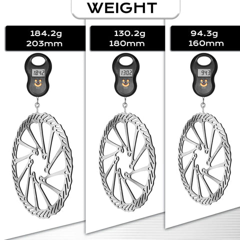 2 Pack Bike Brake Rotors 140mm 160mm 180mm 203mm Stainless MTB Disc Rotors With 12 Bolts For Mountain Road E Bike And BMX Builds Durable
