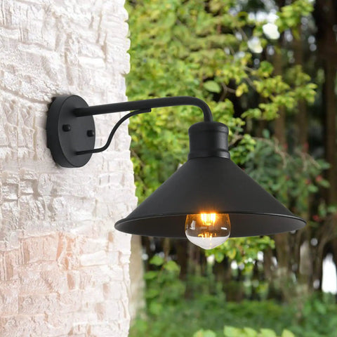 2 Pack Matte Black Outdoor Wall Lights Modern Farmhouse Wall Sconces For Porch And House Exterior Indoor Outdoor E26 Socket Barn Lanterns With Powder Coated Metal Finish And Durable Weather Resistant Build