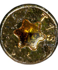 Top view of Heavy Duty Size Six By Three Quarter Inch Yellow Zinc Steel Bugle Head Screw with T15 Torx Drive.