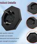 Vertical Siding Lamp Mounting Kit With Built In Electrical Box For Outdoor Lighting, Octagon Mounting Block Two Pack, black octagon siding block