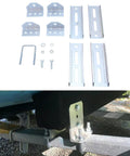 Swivel Top Boat Trailer Bunk Bracket Kit Set Tough As Nails Heavy Duty Galvanized With U Bolts and installation view
