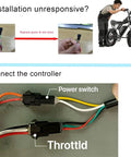 Wiring diagram for Full Twist 22mm Throttle Grip For E Bike And Scooter Universal 22mm Clamp Twist Throttle installation.