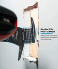Heavy Duty 4 In 1 Drywall Blade equipped with precision dagger tip removing excess drywall for a smoother edge.