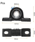 Two Pack UCP204 Pillow Block Bearings, 20mm Bore, Cast Steel Flange Mounted Bearing Housing dimensions view