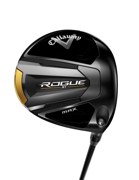 Rogue ST Max Driver 2024 Lefty 50g Stiff 9 Degree Titanium Face Unibody Carbon Crown High MOI Forgiving Driver With Adjustable Hosel For Shot Shape Control close-up.
