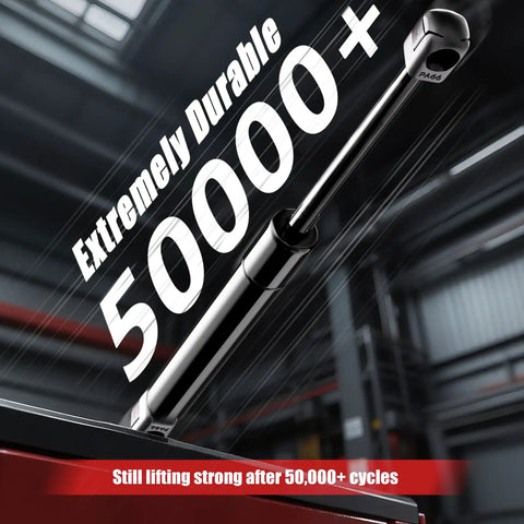 Front Hood Lift Supports for Jeep Grand Cherokee 2011 to 2020 and Dodge Durango 2011 to 2022 shown lifting 50,000+ cycles