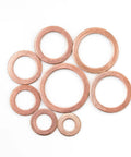 Eight Sizes Copper Metric Sealing Washers And Flat Washers 150 Pieces Assortment Kit M6 M8 M10 M12 M14 M16 M18 M20 High Temp