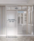 Room with installed Six Foot Commercial Grade Sliding Pocket Door Hardware Track Kit Top Mount Heavy Duty For Smooth Quiet Operation
