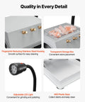 Detail view of Eight Inch Cabbing Machine For Gemstones And Lapidary Polishing showing stainless housing and LED light