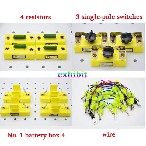 Kid Friendly Circuit Lab Kit For Young Learners, Plug-and-Play Breadboard With Power Supply, Resistors And LEDs, STEM Electronics DIY Projects For Home Classroom And Hands-On Physics, 36 x 24 cm
