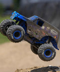 1 By 18 Scale Mini LMT Son Uva Digger 2S 4X4 RTR Brushed Monster Truck Blue off-road jump with realistic BKT tires