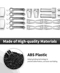 Premium 48Pc Chrome Exterior Trim Decor Kit For Jeep Wrangler JK And JKU Models Covers Handles Hinges Hood Caps Spare Tire Lids Perfect Fitment Stylish Upgrade Made Right Now, ABS plastic pieces