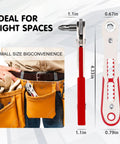 22-In-1 Magnetic Ratchet Screwdriver Set with Reversible Wrench and Bits shown in a tool belt for tight spaces repairs