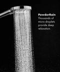 Raindance Select S 5 Inch Handheld Shower Head With Easy Install, Three Spray Modes PowderRain Rain Whirl, Up To 2.5 GPM, Lush Spa Like Shower Experience For Ultimate Clean And Relaxation