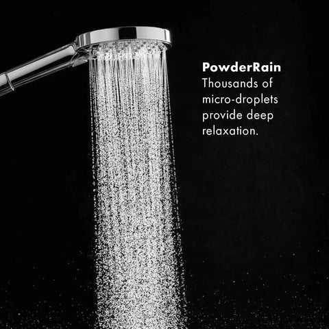 Raindance Select S 5 Inch Handheld Shower Head With Easy Install, Three Spray Modes PowderRain Rain Whirl, Up To 2.5 GPM, Lush Spa Like Shower Experience For Ultimate Clean And Relaxation