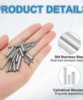 Beefy Heavy Duty Stainless Steel Dowel Pins 4x20mm Shelf Support Pegs Set Of 30 For Bookshelves Cabinets Closets, Durable 304 Stainless Steel Fasteners Anti Rust Silver Corrosion Resistant, hand-held