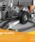 High-quality automotive parts including pulleys, belts, and brake components for reliable performance and durability.