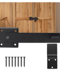 Heavy Duty Double Gate Latch For Sliding Barn Doors With Self Drilling Screws on wooden doors with screws attached
