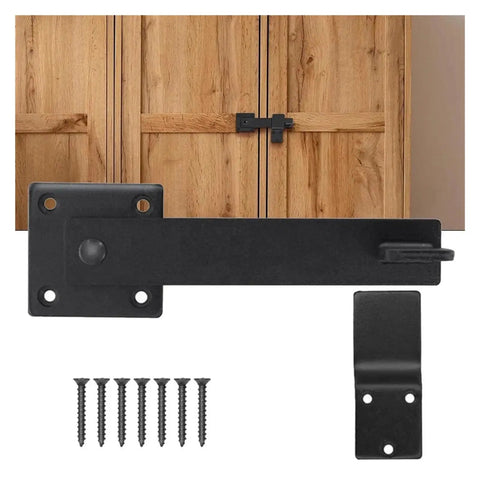 Heavy Duty Double Gate Latch For Sliding Barn Doors With Self Drilling Screws on wooden doors with screws attached