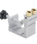 Adjustable Pocket Hole Jig Set With Inclined Punch Locator And Aluminum Alloy Drilling Guide Kit, side view