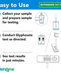 Glyphosate Test Kit For Home Use Fast Five Minute Results To 200 PPB Detect Glyphosate In Water Soil Fruits And Vegetables Instructions