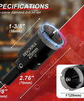 REKCKRUL 25mm diamond hole saw with pilot bit, side view of two-piece tile drilling set