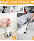 Flexiblе Drain Cleaning Brush That Clears Sink Clogs Straight Up Fast, removing hair from tub and sink drains.