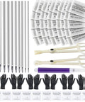 Complete Piercing Kit With 25 Needle Pack From 12G To 20G, Dual Clamps, 6 Pairs Disposable Gloves, 10 Pads And Positioning Marker Pen For Safe Pro Grade Piercing Sessions For Pros And DIYers, shown with sterile needles, clamps, gloves, pads