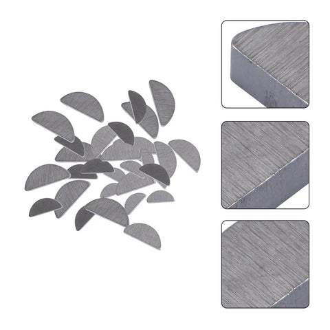 Half Moon Semicircle Woodruff Key Kit with 80 piece stainless steel fasteners and smooth surface for pulleys and drive shafts detail view