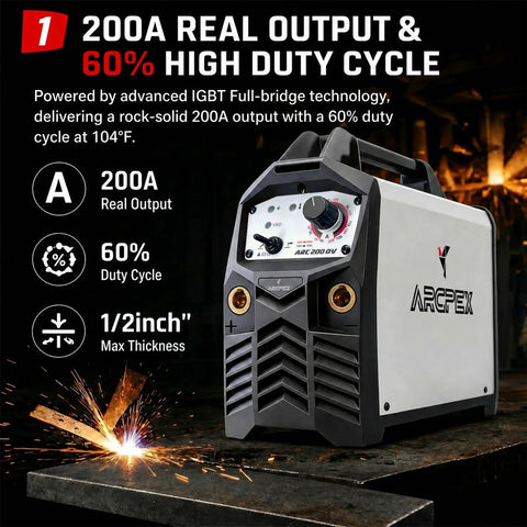 200 Amp Stick Welder 2 In 1 Portable Welding Machine Dual Voltage 110V And 220V Workhorse for home shop, sparking metal