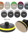 Turn Your Drill Into A Sander With This 45 Pack 5 Inch Wet Dry Sanding Discs Kit With Hook And Loop Backing Pad 5 8 11 Thread Fit