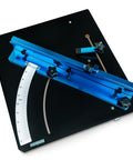 Crosscut Table Saw Sled Kit For Precise Woodworking Cuts With Aluminum Fence MDF Base Pro Grade Miter Bar Flip Stop Hold Down Clamp