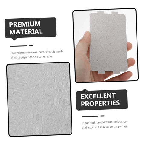 10 Piece Microwave Mica Insulation Sheets For Easy To Cut To Fit No Fuss Heat Resistant High Temperature Waveguide Cover Replacement