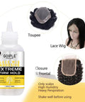 Waterproof Lace Front Wig Glue Kit 1.28oz With Remover Flower Scent Hair Wax Stick Edge Control Wax Elastic Bands Dual Brushes Wig Caps And Tools For A Tight No Slip Secure Wear