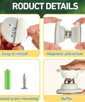 Magnetic Door Catch For RV Camper Caravan Motorhome And Boat, Heavy Duty Door Holder With Dual Fixing Mount, adhesive install shown