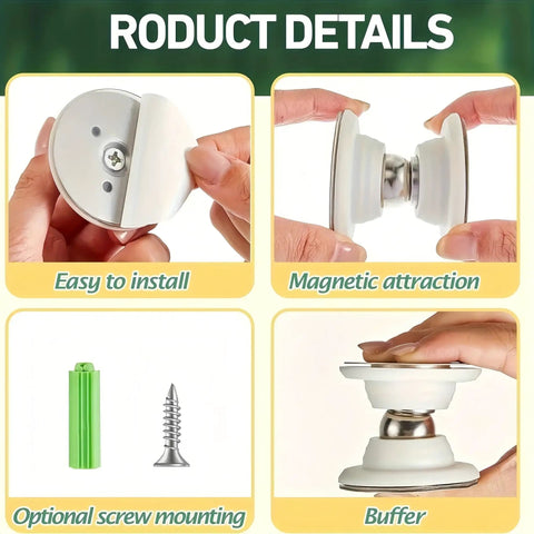 Magnetic Door Catch For RV Camper Caravan Motorhome And Boat, Heavy Duty Door Holder With Dual Fixing Mount, adhesive install shown