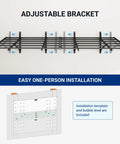 2 Pack 2x6ft Heavy Duty Garage Wall Shelves Set Black, Ultra Strong Storage Racks For Tools Bins And Gear, 3200 Lbs Tested Capacity With 1600 Lbs Total Rated, 800 Lbs Per Shelf, Easy Install Wall Mount System adjustable bracket and template
