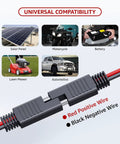 Dang Solid SAE To SAE Extension Cable 3 Foot 18 AWG Tinned Copper Wire Harness with connectors for solar, automotive, and battery use.