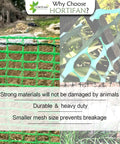 Close-up view of Temporary Garden Fence 4x100 Feet With 50 Zip Ties Heavy Duty Plastic Snow Fence. Highlighted features.