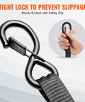 Heavy Duty Ratchet Tie Down Straps 1 Inch By 15 Feet 4 Pack With Padded Handles Coated S Hooks Soft Loop 2,200 Pound Break Strength detail
