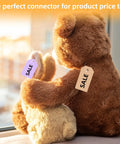 One Thousand Clear Three Inch Plastic Hang Tag Fasteners With Snap Lock Closure for price tags on plush toys.
