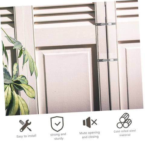 HAKIDZEL folding cabinet hinges, 2 pcs, silver metal hidden brackets for kitchen cabinets