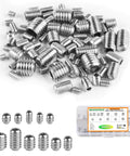 80 Piece Hex Set Screws Kit For Home DIY And Furniture Repair, Grub Screws M3 To M8 In Stainless Steel, anti rust in box
