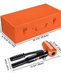 15-Ton Hydraulic Knockout Punch Kit With 10 Dies For Holes From 1/2 Inch To 4 Inch in storage box with hydraulic handle