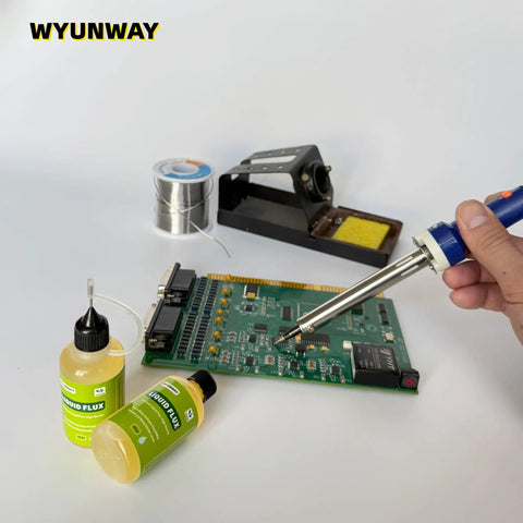 Liquid Soldering Flux For Electronics Pro Grade No Clean Rosin Flux Dropper Bottle 30 mL used with circuit board